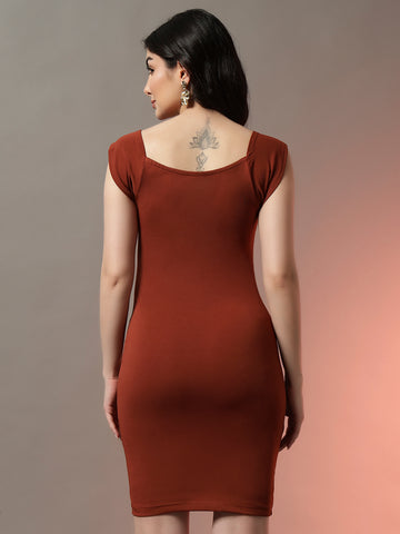Rust Mini Dress for Women