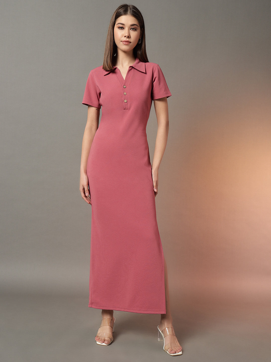 bodycon dress shirt Sweetro Women Solid Color Minimalist Halter Tie Neck Velvet Long Homec –  WestLine Apparel main image 0