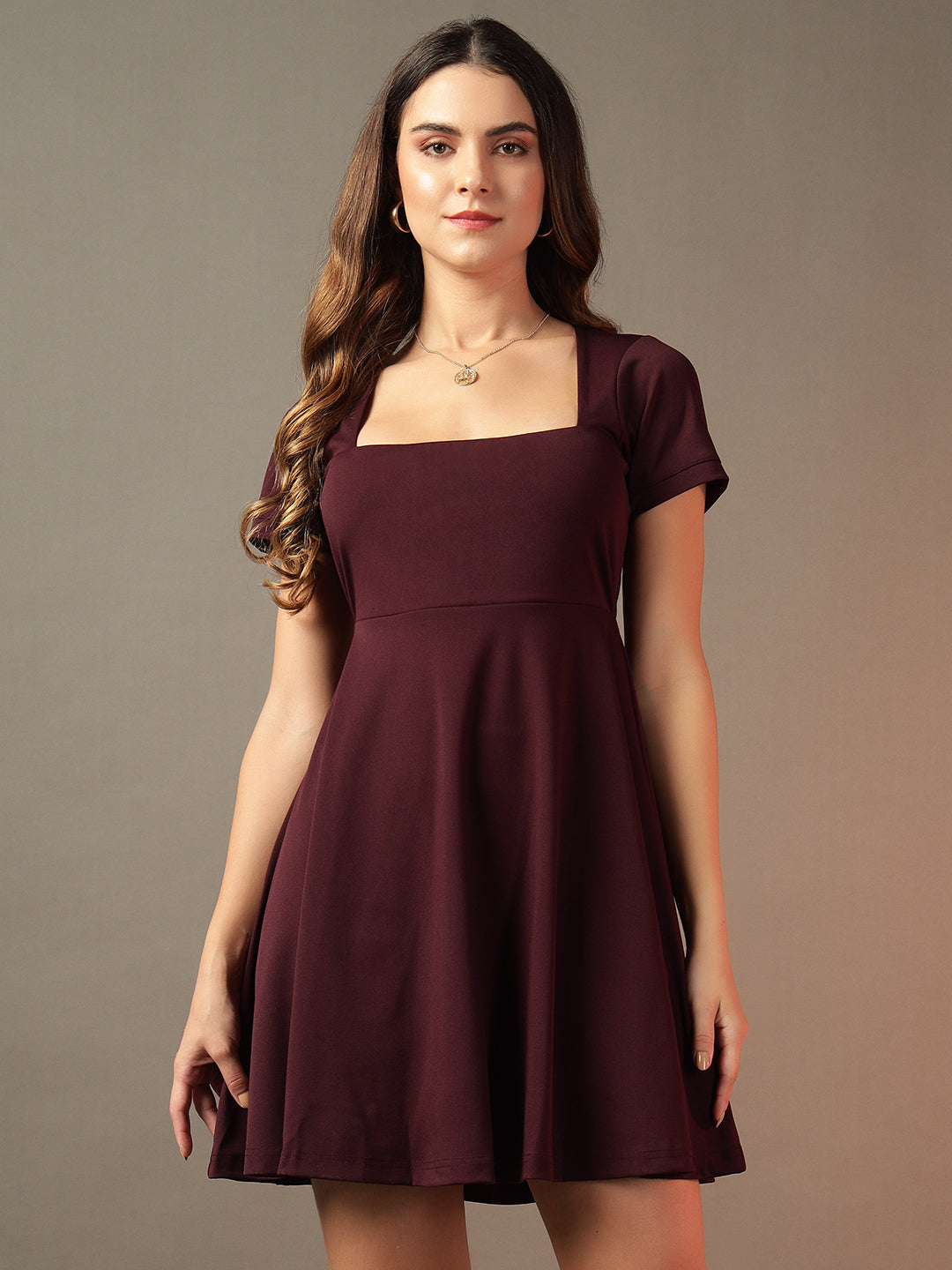 Square Neck Fit & Flare Dress Square Neck Fit & Flare Dress