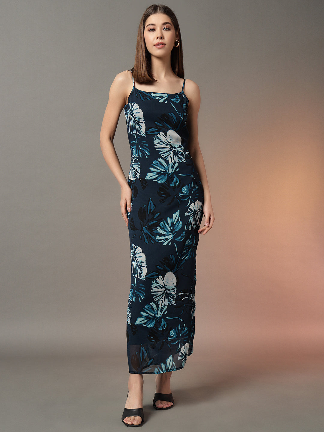 Shoulder Strap Printed Bodycon Dress Shoulder Strap Printed Bodycon Dress