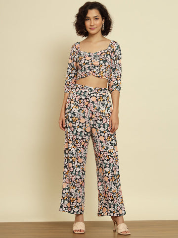 Multi Color Floral Printed Co-ord Set