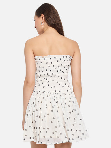 Polka Dot Off Shoulder dress