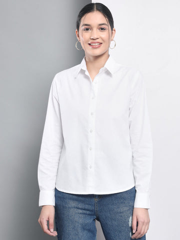 White Back Box Pleat Shirt