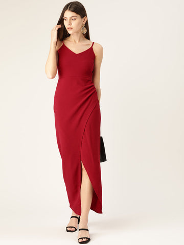 Red Split Thigh Dress