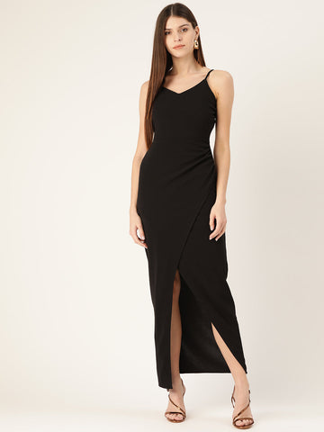 Black Split Thigh Dress