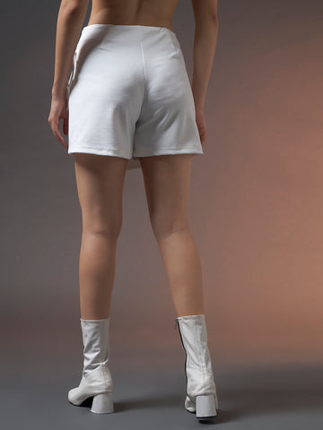Front Tie up Skorts - White