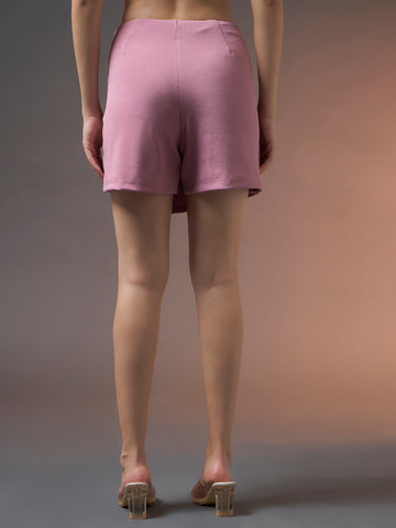 Twisted Front Skorts - Mauve