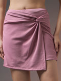 Twisted Front Skorts - Mauve