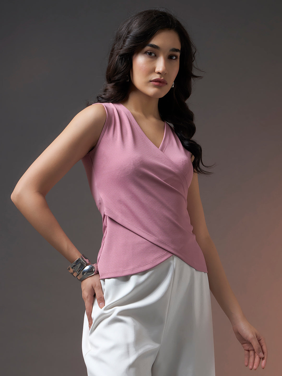 Riviera Cross Top - Mauve