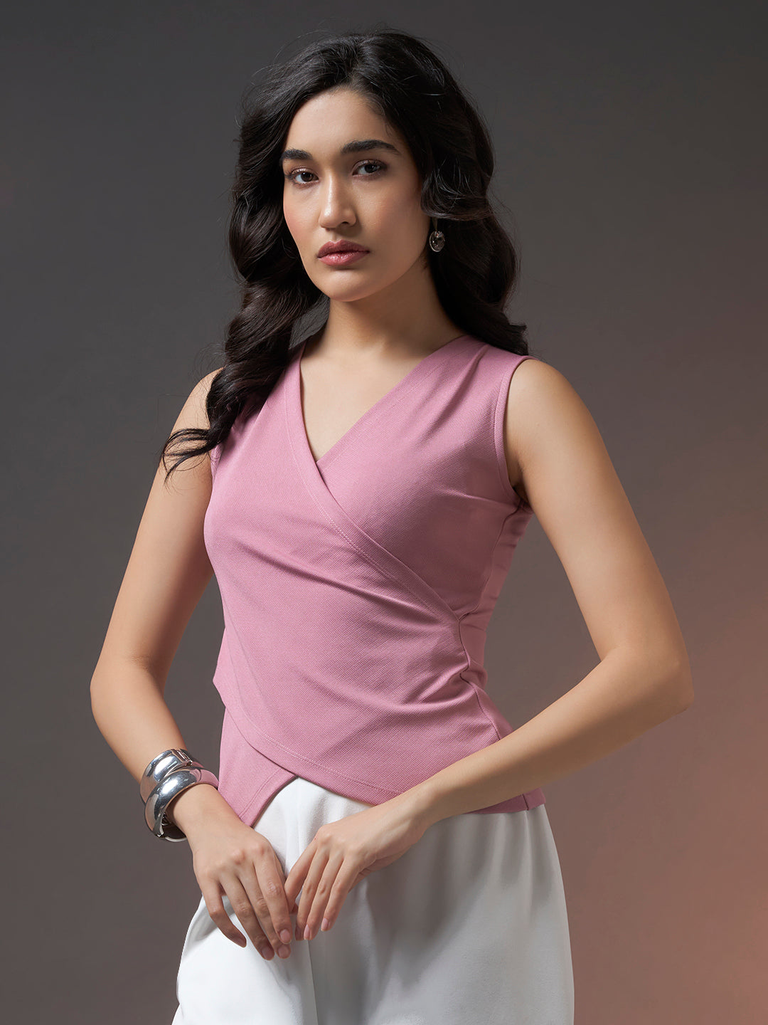 Riviera Cross Top - Mauve