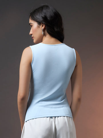 Riviera Cross Top - Sky Blue