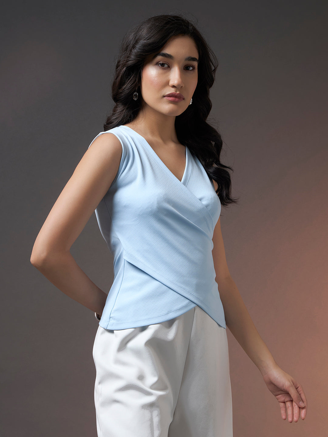 Riviera Cross Top - Sky Blue
