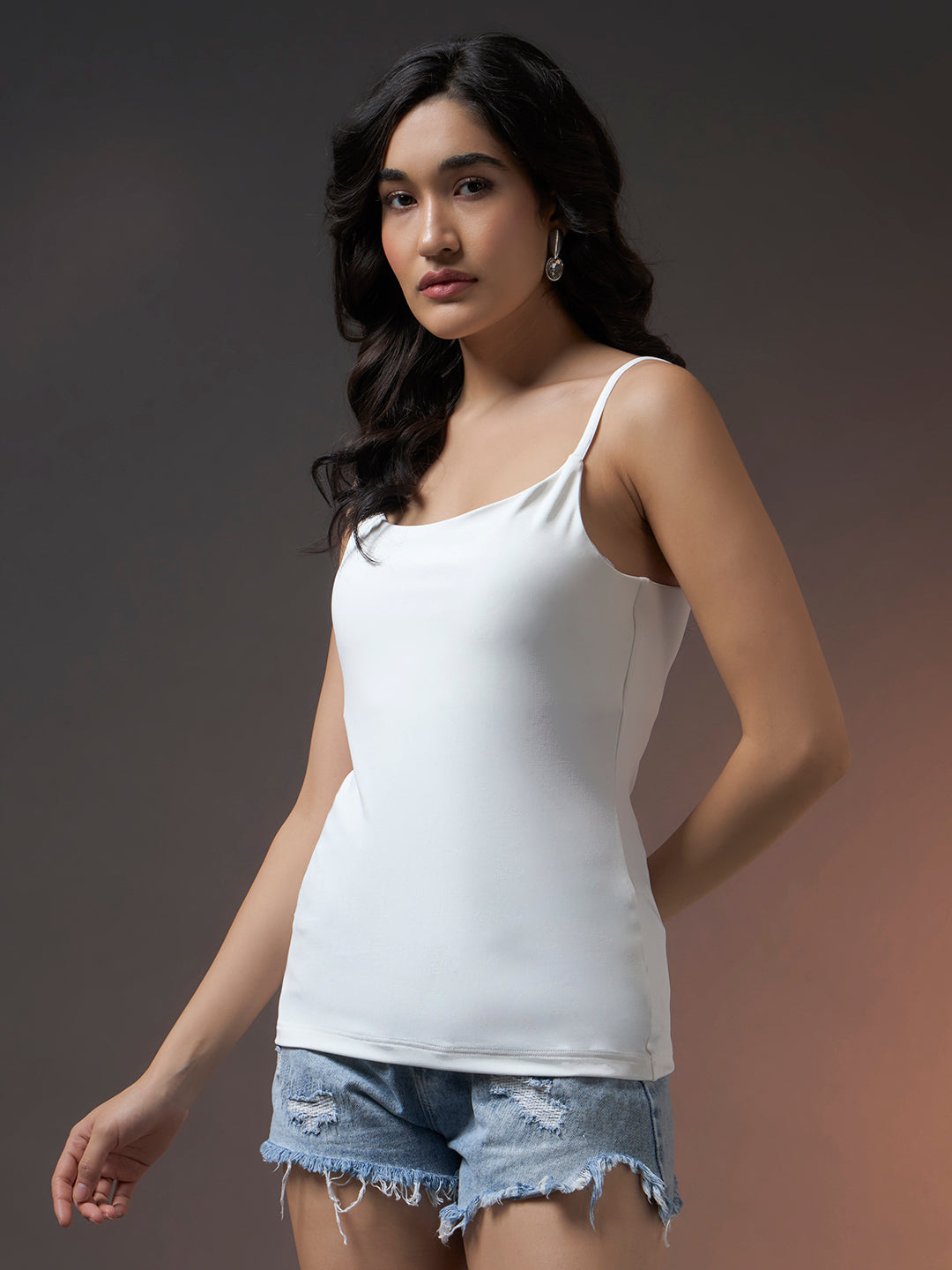 Padded Camisole Top - White