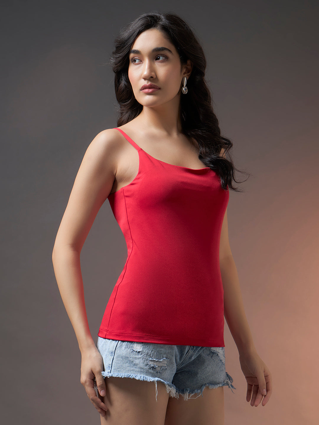 Padded Camisole Top - Red