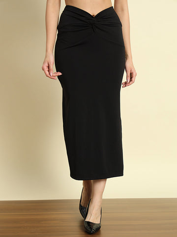 Black Twisted Bodycon Skirt Black Twisted Bodycon Skirt