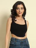 Corset Style Top - Black