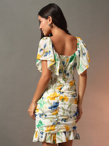 Printed Off Shoulder Dress
