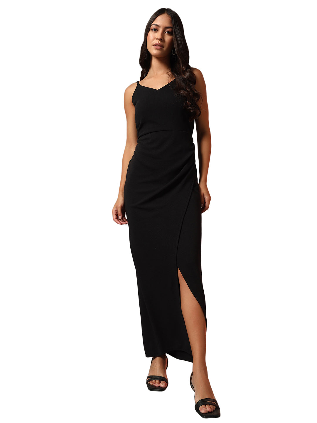 Black Split Thigh Dress