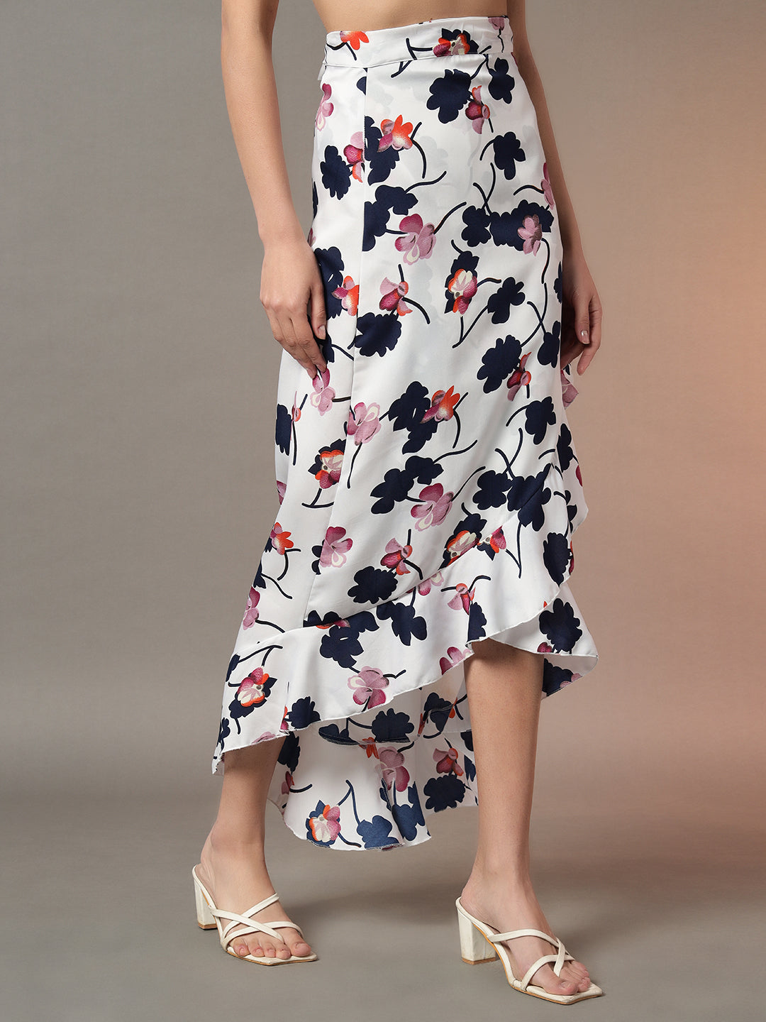 Wrap Around Tie-Up Skirt - White
