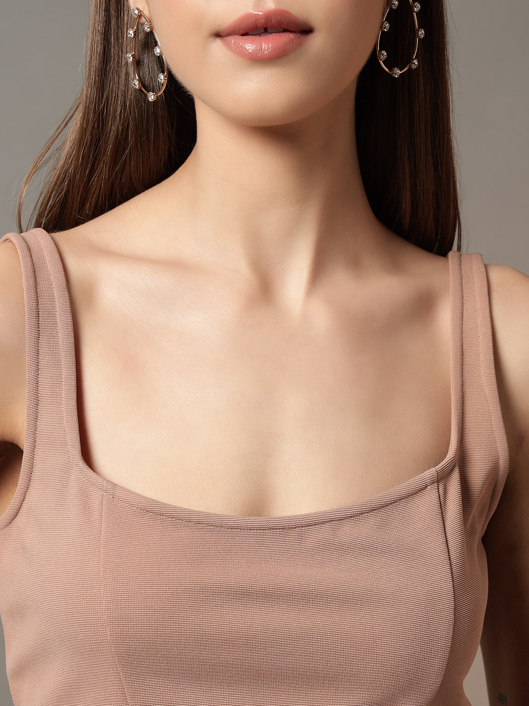 Corset Style Top - Beige