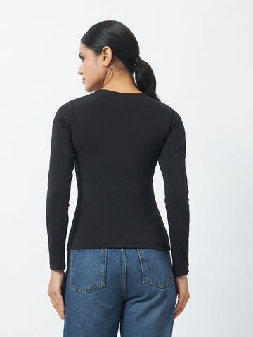 Trend Arrest V Neck Long Sleeve Top