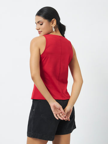 Bow Front Sleeveless Top