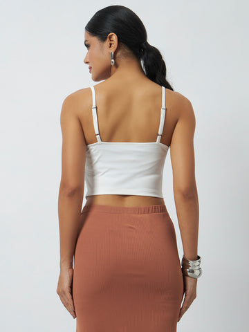 Party Wear Cowl Top - Off-White