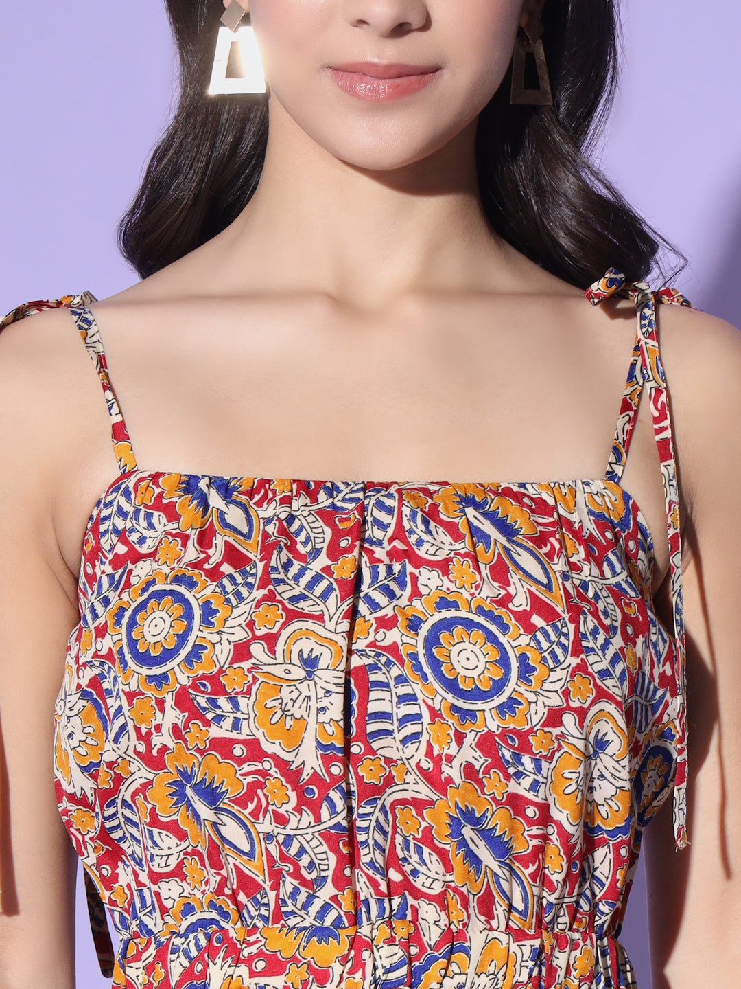 Printed Handkerchief Hem Dress - Multi 2