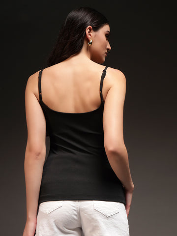 Padded Camisole Top - Black