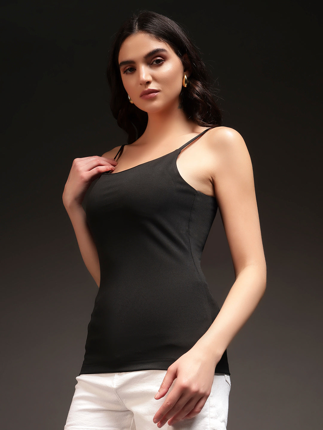 Padded Camisole Top - Black