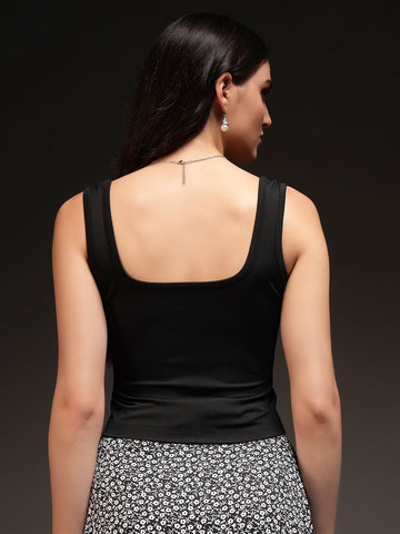 Trend Arrest Women Square Neck Crop Top