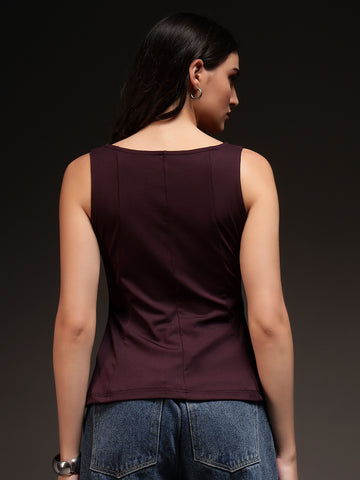 Sculpt Top - Burgundy