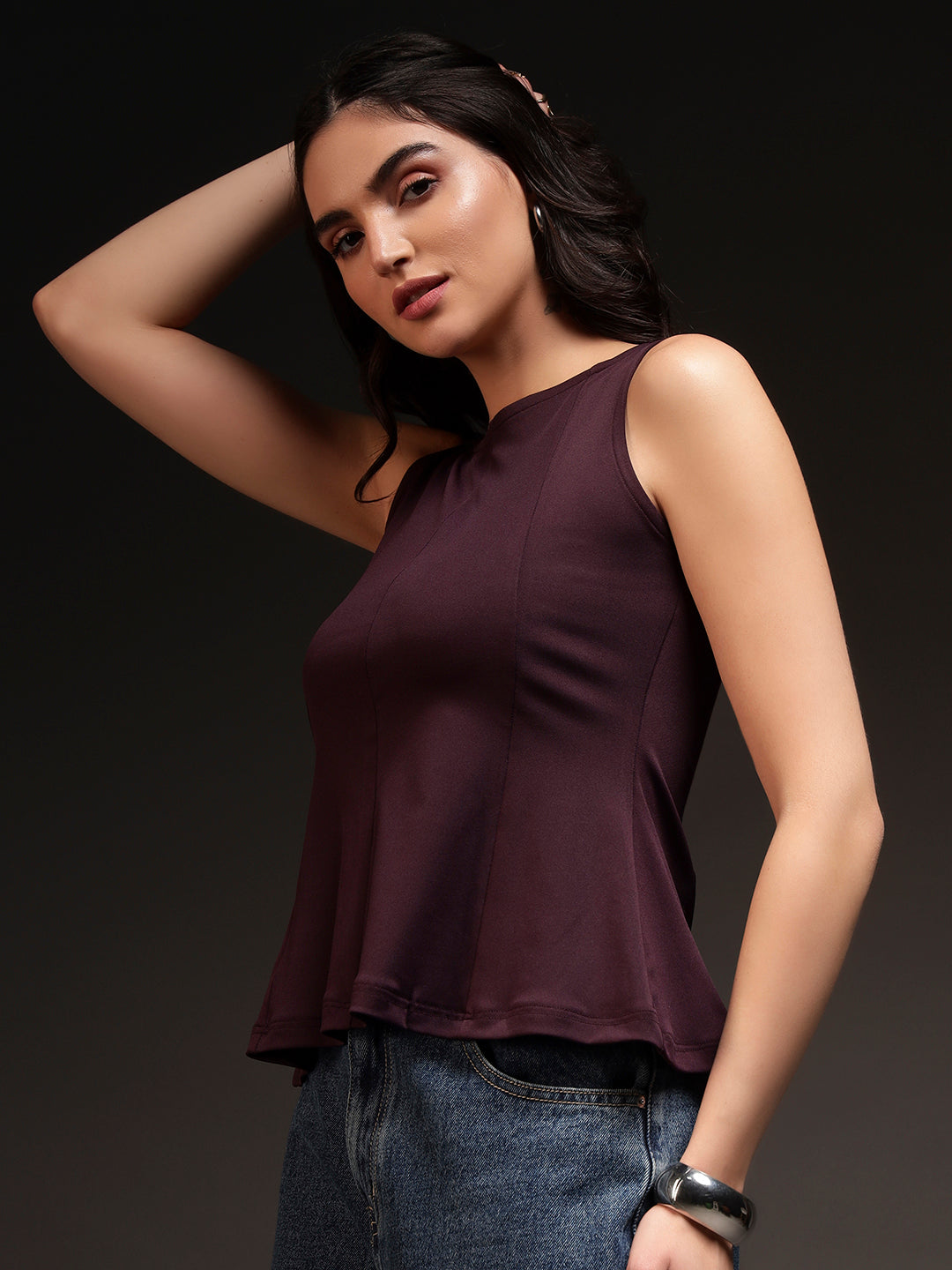 Sculpt Top - Burgundy