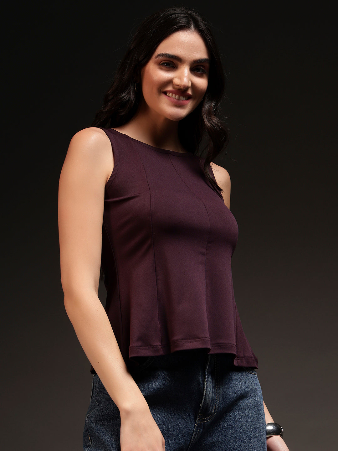 Sculpt Top - Burgundy