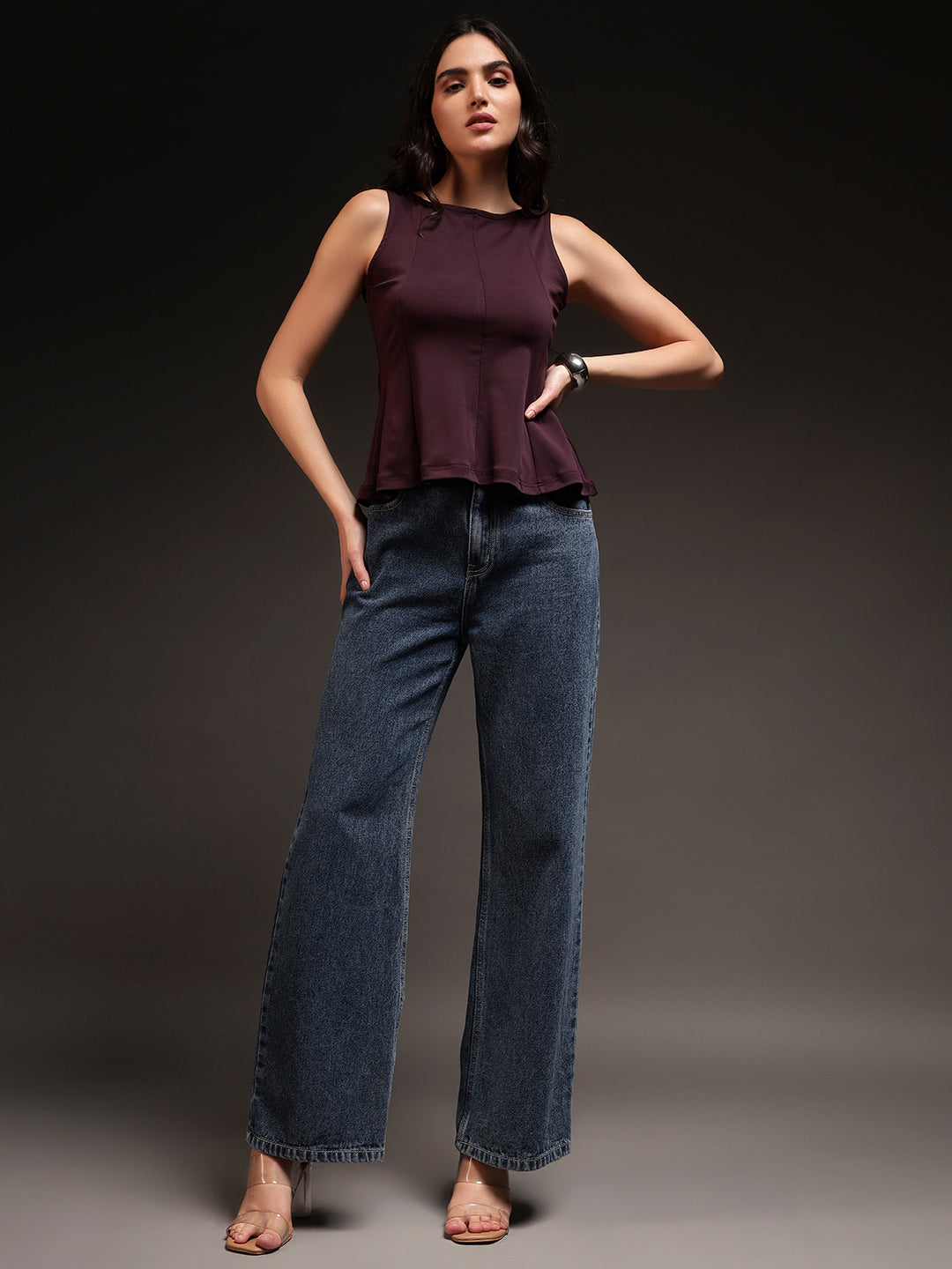 Sculpt Top - Burgundy