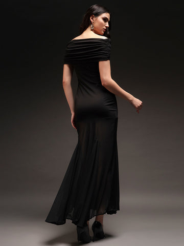 Trend Arrest Women Off-Shoulder Maxi Dress
