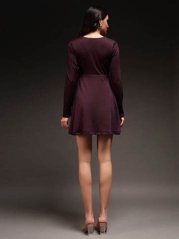 Trend Arrest Women Square Neck Fit & Flare Dress