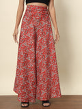 Printed Palazzo Pants - Red