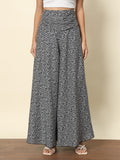 Printed Palazzo Pants - Black