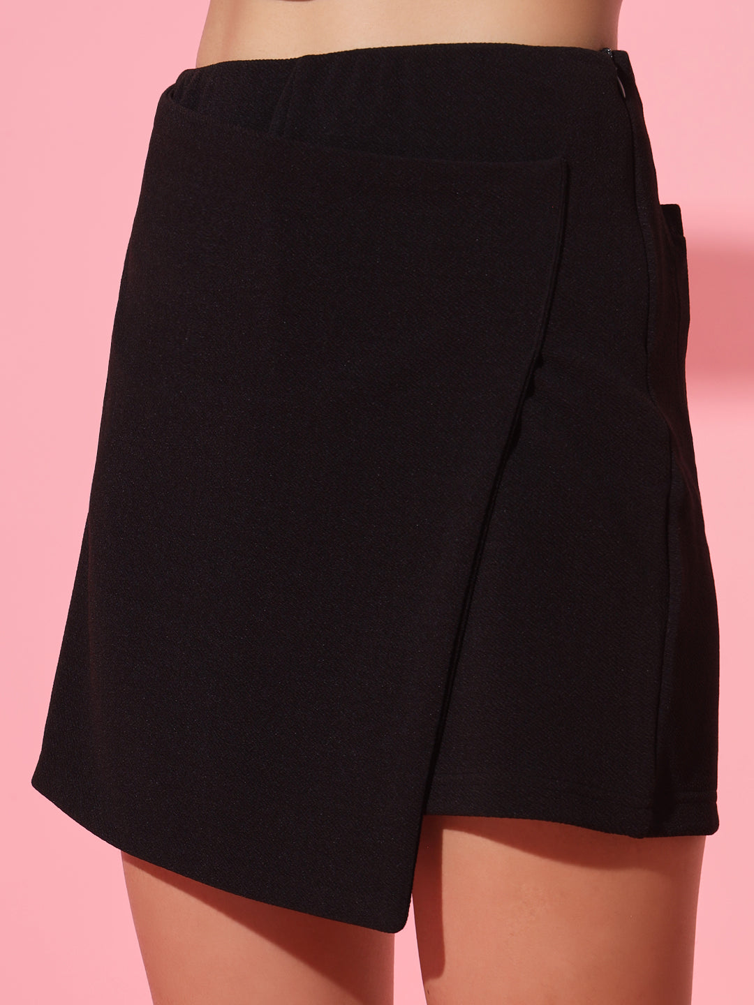 Cross Over Mini Skorts - Black