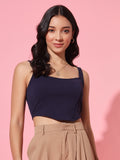 Corset Style Top - Navy
