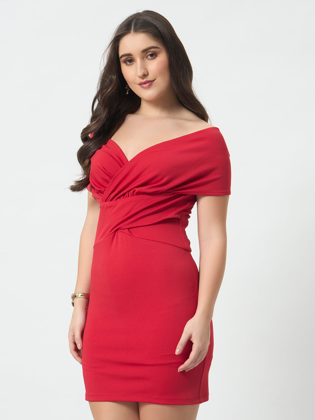 Bandage Bodycon Dress - Red