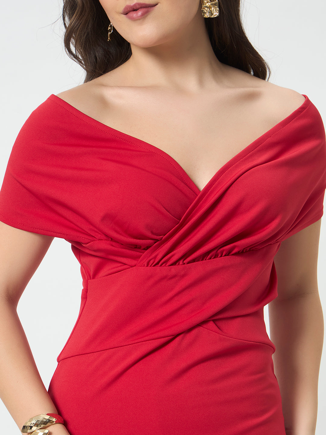 Bandage Bodycon Dress - Red