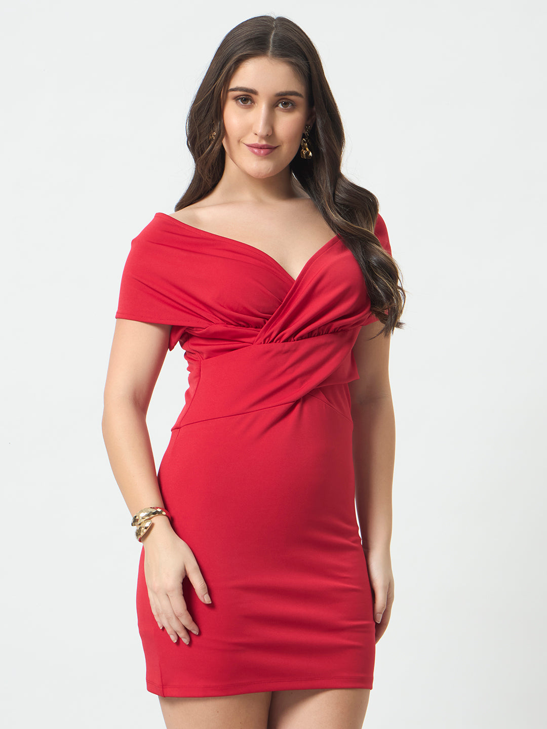 Bandage Bodycon Dress - Red