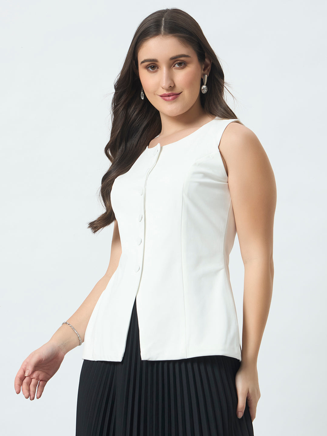Metro Muse Waistcoat - Off White