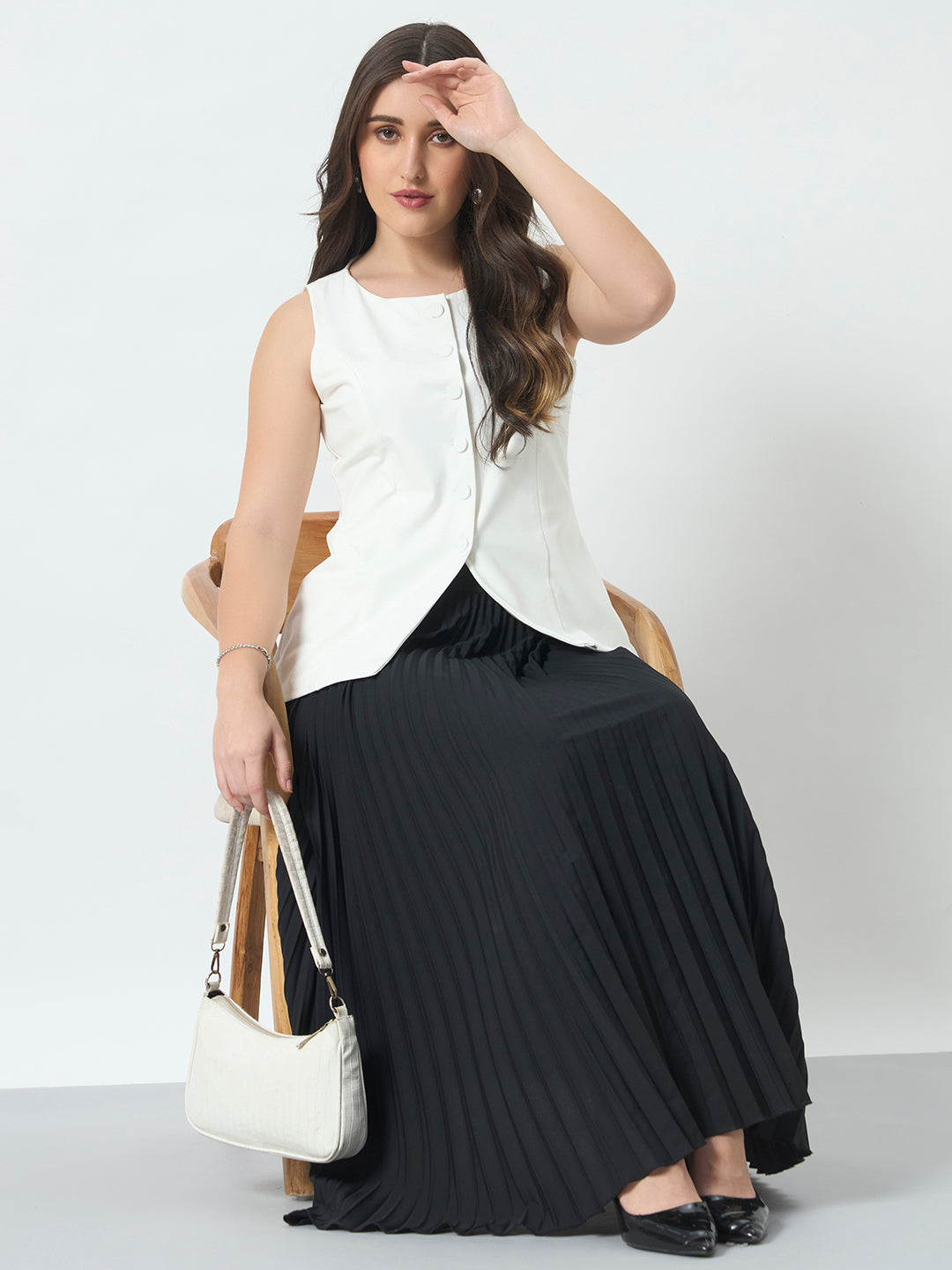 Metro Muse Waistcoat - Off White