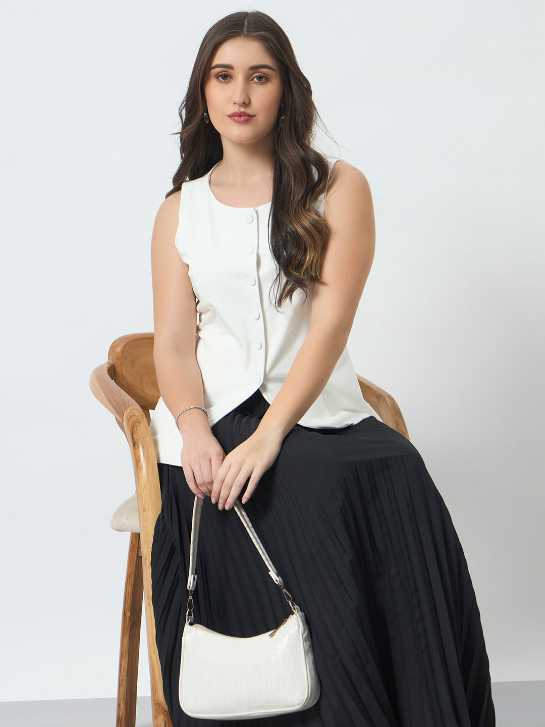 Metro Muse Waistcoat - Off White