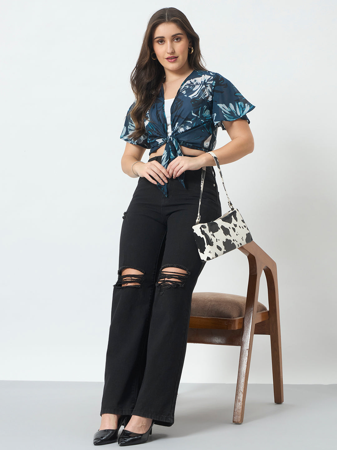 Waterfall Shrug - Teal