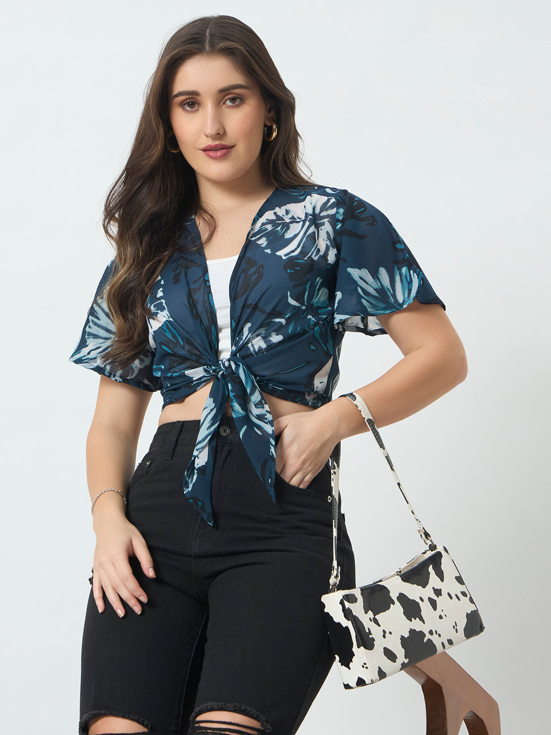 Waterfall Shrug - Teal