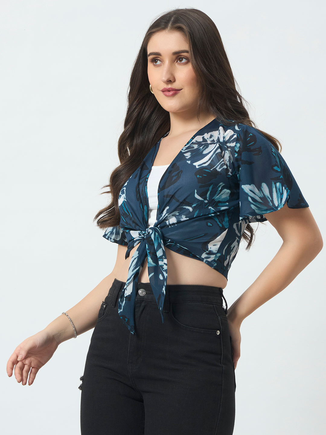 Waterfall Shrug - Teal